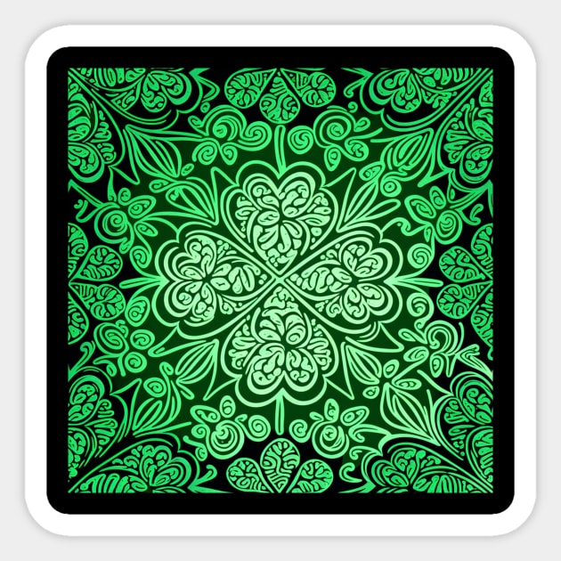 shamrock pattern Sticker by Discover Madness